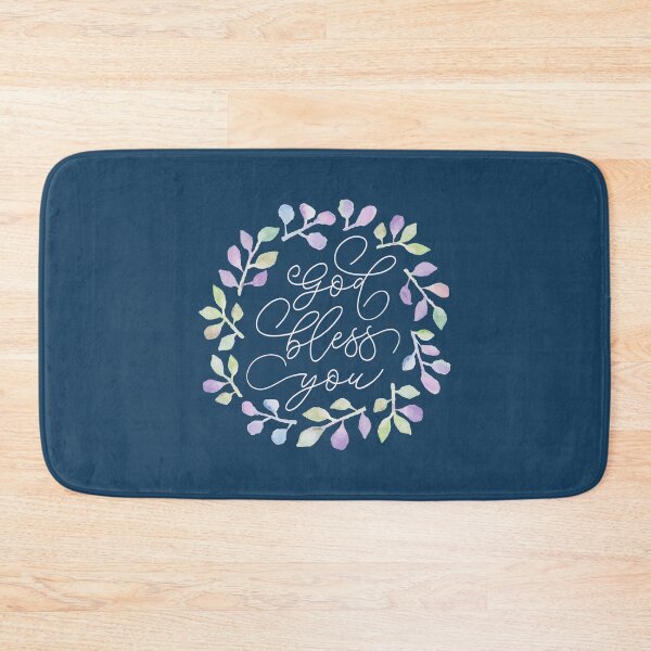 Item preview, God Bless You - Watercolor Wreath Black designed and sold by amazingjoy.