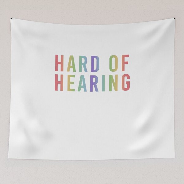 Item preview, Hard of Hearing (Pale Rainbow on White) designed and sold by alienfolklore.