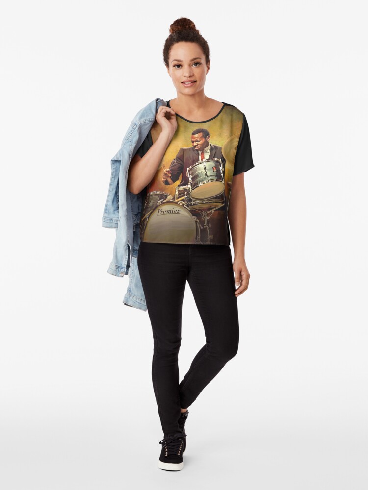Alternate view of Honoring Elvin Jones: Great Jazz Drummer Chiffon Top