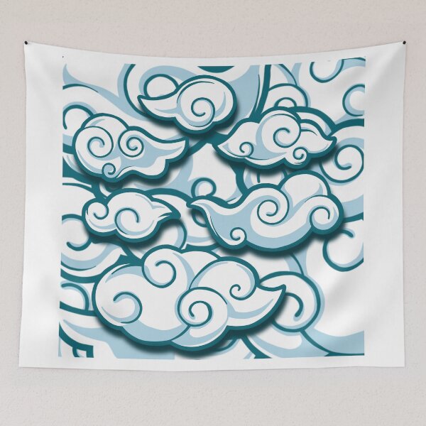 Item preview, Japanese wind clouds  designed and sold by Ashmorecreate.