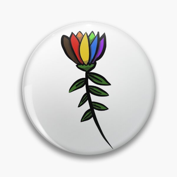 Item preview, Rainbow queer gay flag lgbtq stealth flower design  designed and sold by tragiciandesign.