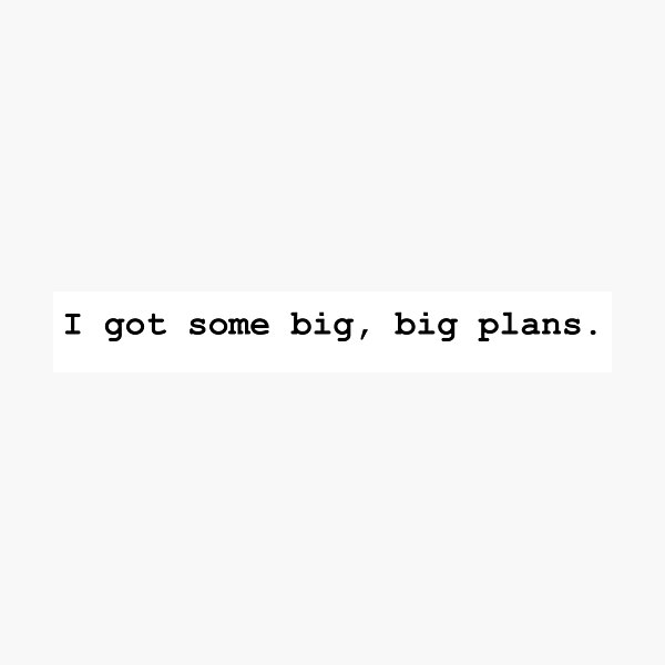 Chris Lane Big, Big Plans | Black Typewriter Photographic Print