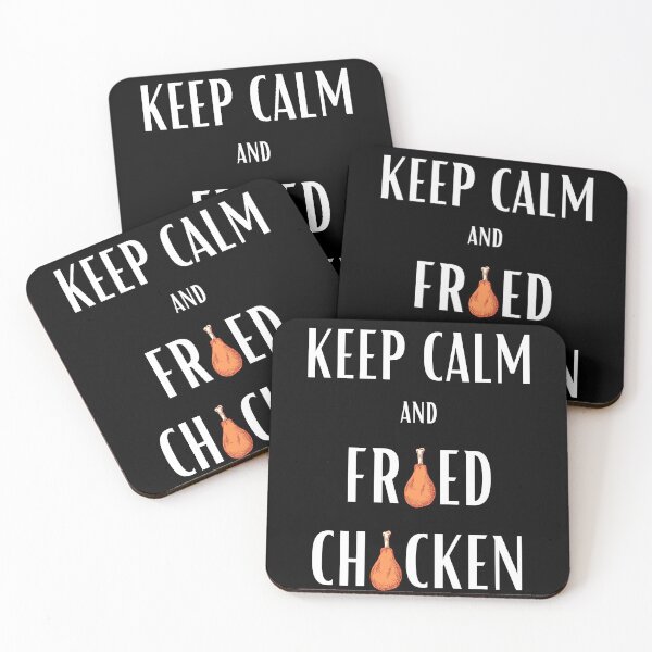 Item preview, Mantener la calma y pollo frito gracioso negro designed and sold by daguilon.