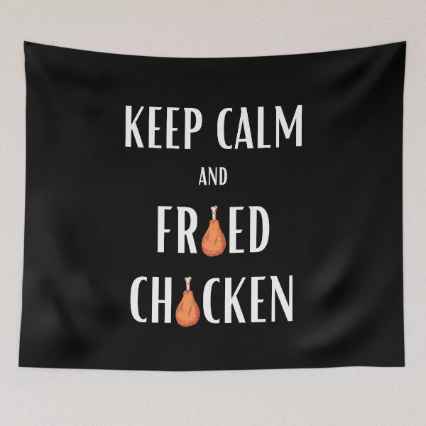 Item preview, Keep calm and fried chicken funny black designed and sold by daguilon.