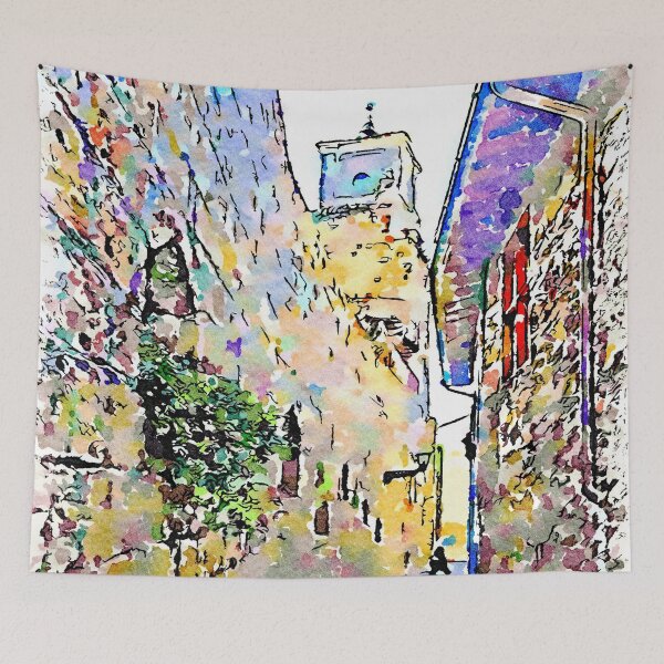 Item preview, Barbarano Romano: glimpse of an alley along the walls with a view of the tower designed and sold by Giuseppe Cocco.