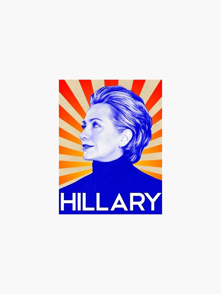 "Hillary" Sticker for Sale by rosiestelling Redbubble