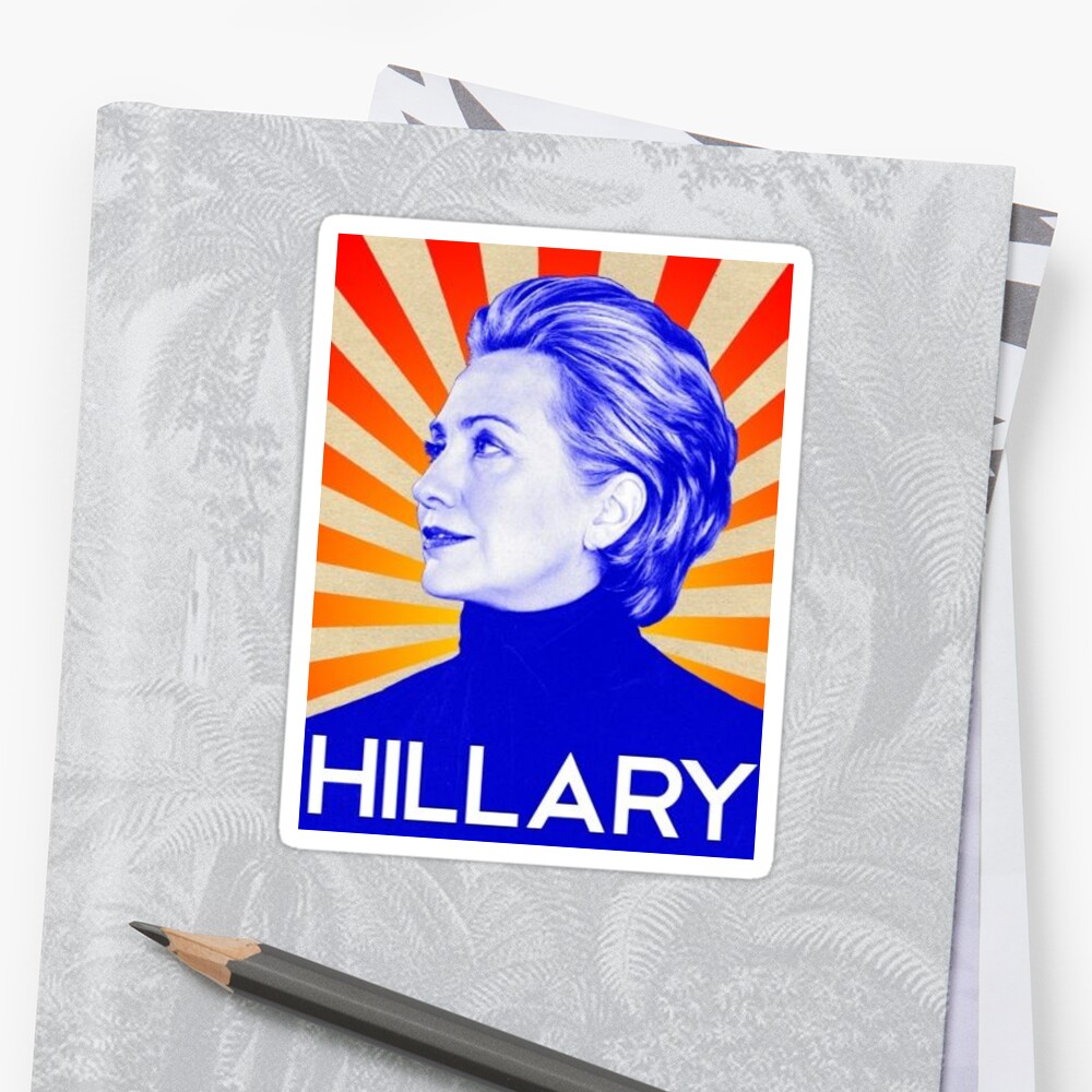 "Hillary" Stickers by rosiestelling Redbubble