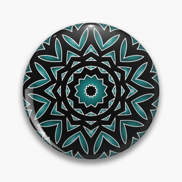 Item preview, Black and Teal Mandala Art designed and sold by venella.