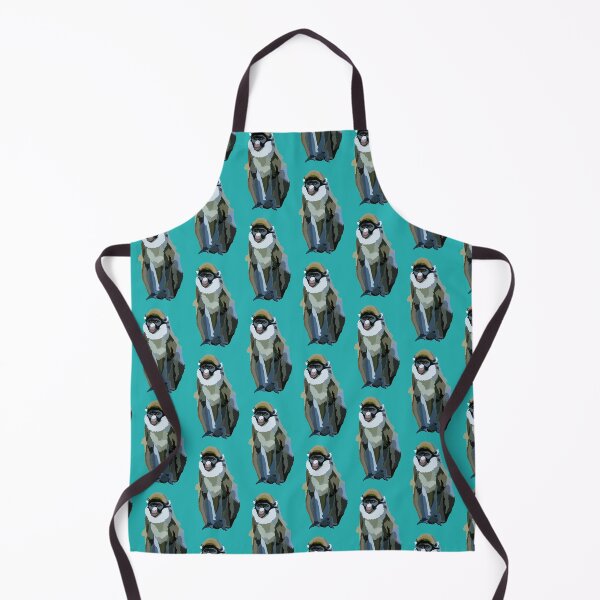 Item preview, L is for Lesser Spotted Nosed Guenon,Guenon Monkey Illustration – Vibrant Primate Art for Wildlife and Nature Lovers designed and sold by PrettylittlepastelUk.