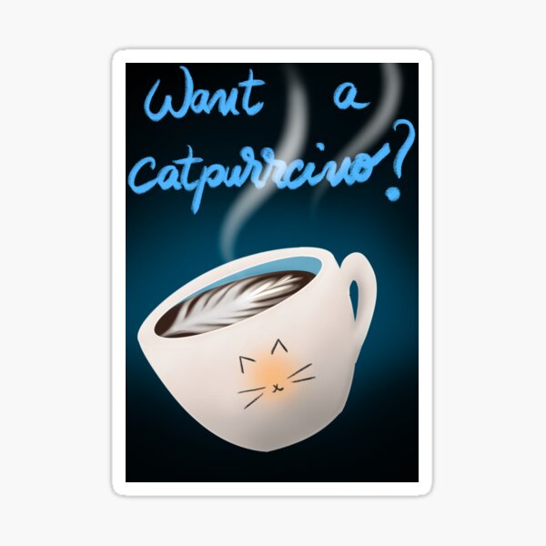 Cappuccino catlover 2 Sticker