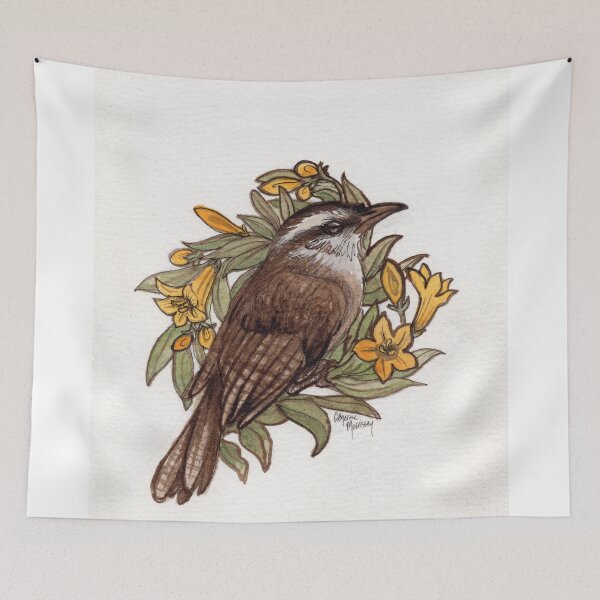Item preview, Carolina wren and jessamine designed and sold by CyanOwl.