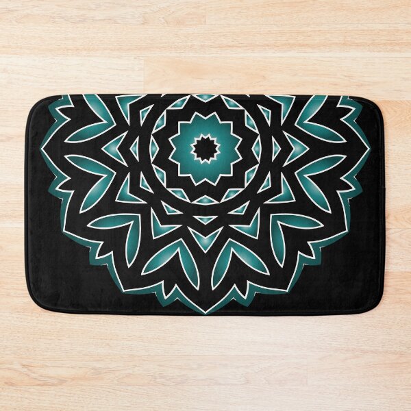 Item preview, Black and Teal Mandala Art designed and sold by venella.
