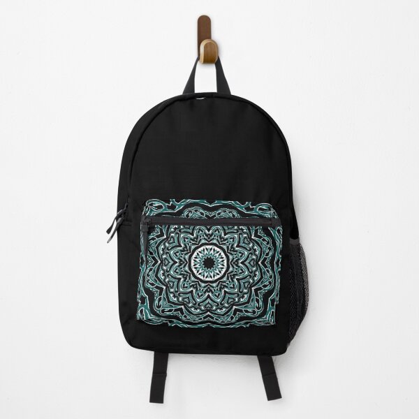 Item preview, Modern Black and Teal Mandala Art designed and sold by venella.