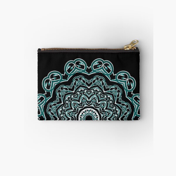 Item preview, Modern Black and Teal Mandala Art designed and sold by venella.