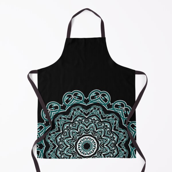 Item preview, Modern Black and Teal Mandala Art designed and sold by venella.