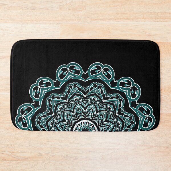 Item preview, Modern Black and Teal Mandala Art designed and sold by venella.