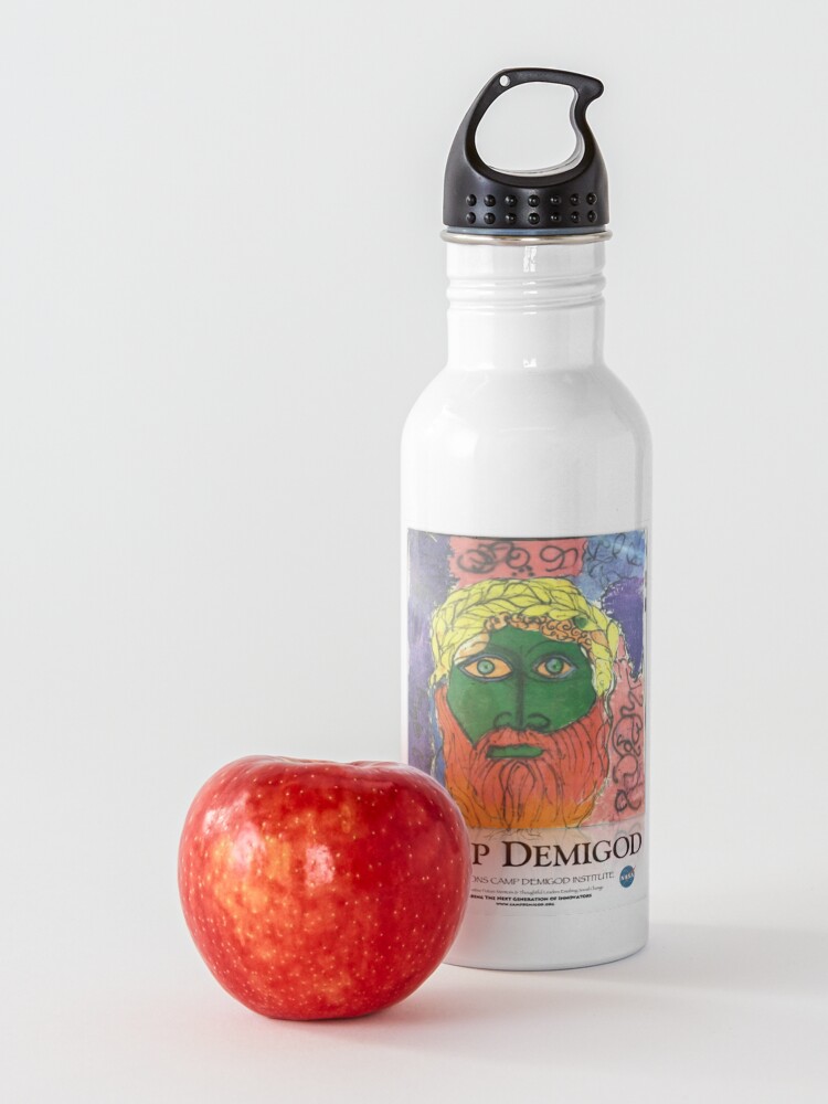 Alternate view of Zeus! Camp Demigod Poster Water Bottle