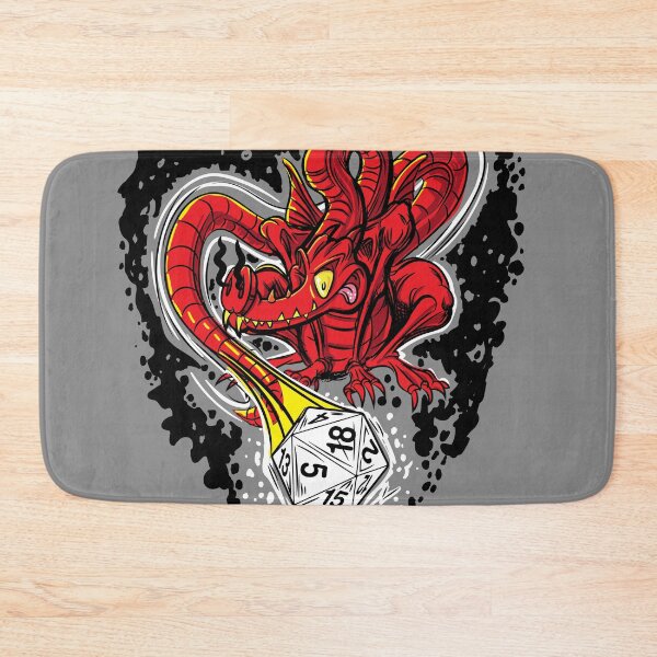 Item preview, Dragon rolling a 20 sided Die by eShirtLabs designed and sold by eShirtLabs.
