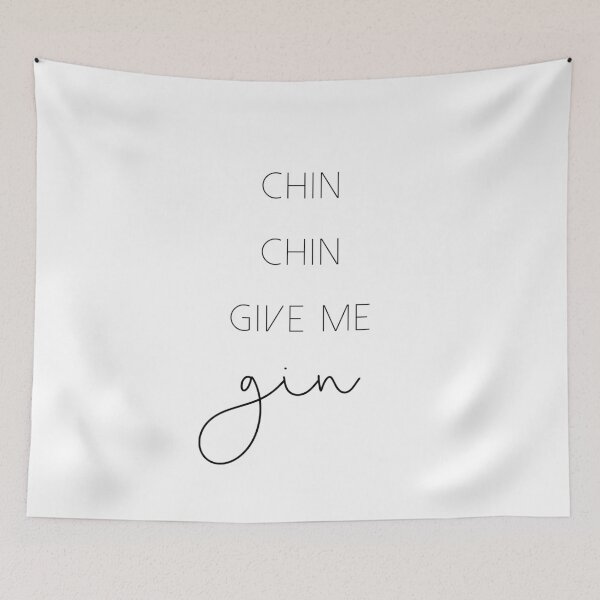 Item preview, Chin chin give me gin designed and sold by GirlGangPrints.