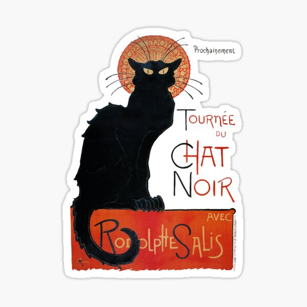 Item preview, La Tournée Du Chat Noir vintage 1896 Paris poster extract designed and sold by SolidEarthArt.