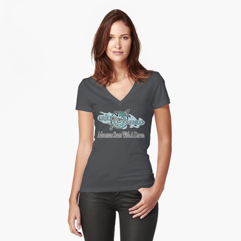 Item preview, Fitted V-Neck T-Shirt designed and sold by PickledAuthor.