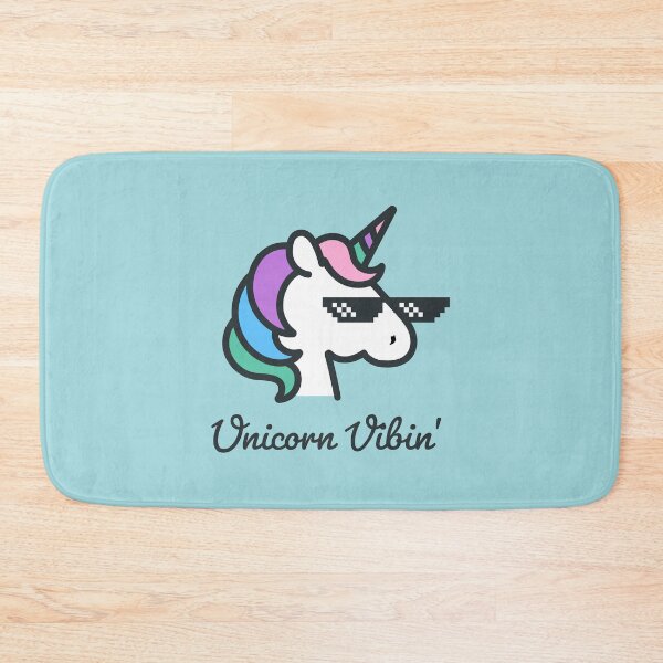 Item preview, Unicorn Vibin’ Funny Summer Design - Pastel Rainbow Unicorn Wearing Sunglasses and Vibing  designed and sold by SteamParliament.