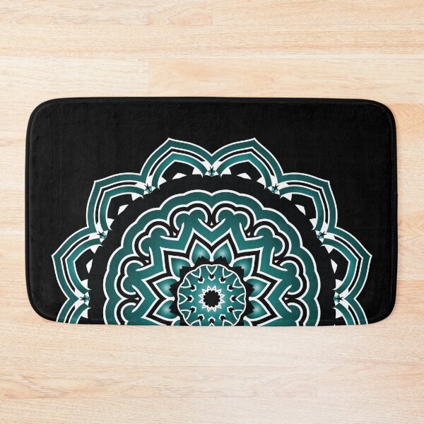 Item preview, Black and Teal Mandala Art designed and sold by venella.