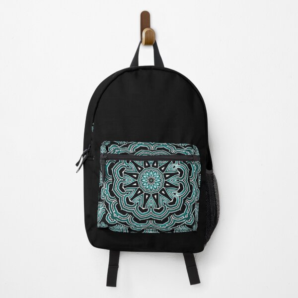 Item preview, Modern Black and Teal Mandala Art designed and sold by venella.