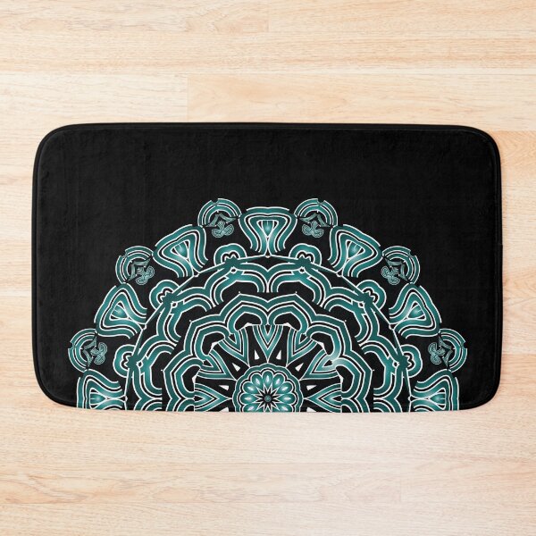Item preview, Modern Black and Teal Mandala Art designed and sold by venella.