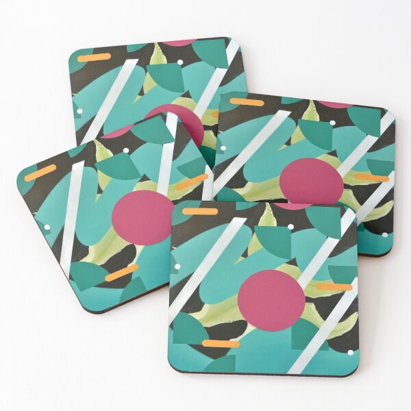 The Elegance of Floral Energy Coasters (Set of 4)