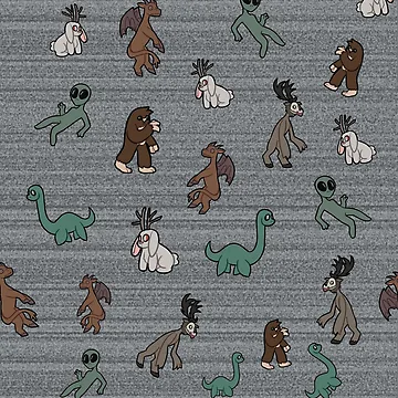 Artwork thumbnail, Cryptid pattern static background by InkblottScott