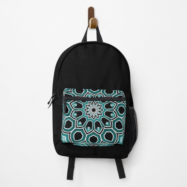 Item preview, Minimalist Black and Teal Mandala Art designed and sold by venella.