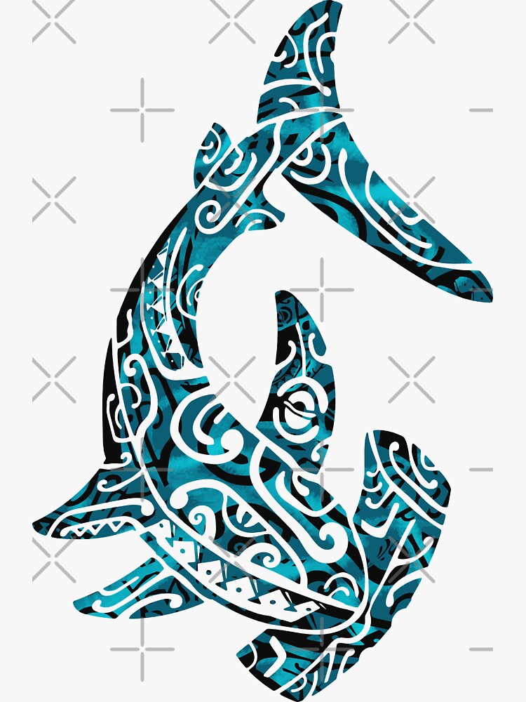 Maori Shark Polynesian Tribal Tattoo Gift Idea' Sticker | Spreadshirt