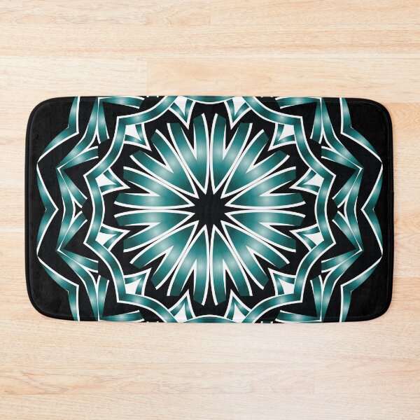Item preview, Modern Black and Teal Mandala Art designed and sold by venella.