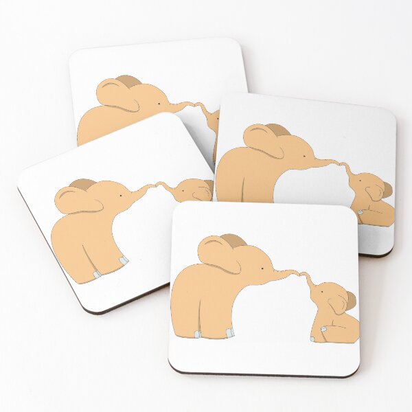 Item preview, Brown Cute Elephants Kissing designed and sold by Snilfen.
