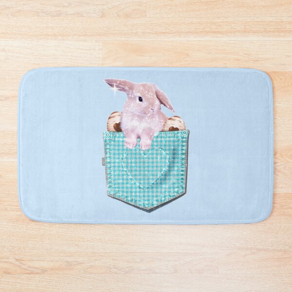 Item preview, Cute Easter Bunny Eggs in a Blue Plaid Spring Pocket Kawaii  designed and sold by Jolly-Yosei.