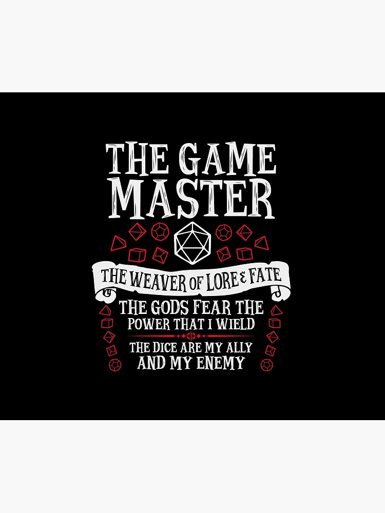 THE GAME MASTER, The Weaver of Lore & Fate - Dungeons & Dragons (White Text) by enduratrum