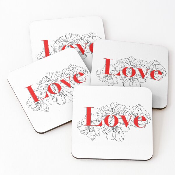 Item preview, Flowers azalea with red text Love designed and sold by Ovs-yanka.