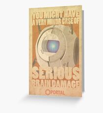 Portal Propaganda Poster - Wheatley Greeting Card