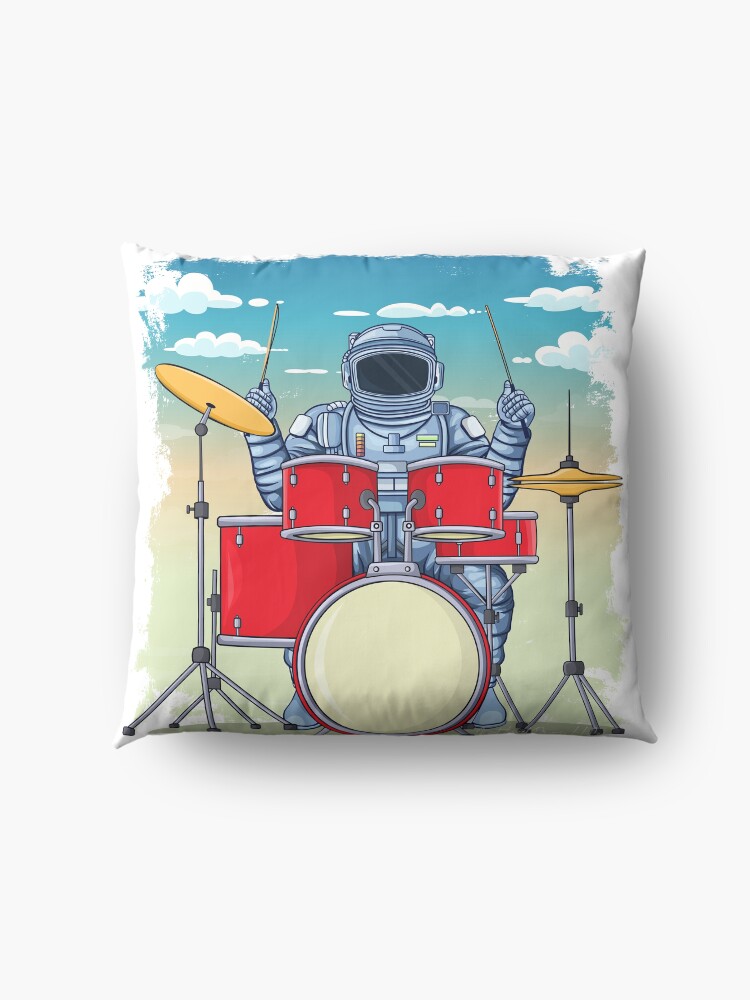 Alternate view of Astronaut Drummer Floor Pillow