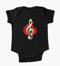 Vintage Music Note One Piece - Short Sleeve