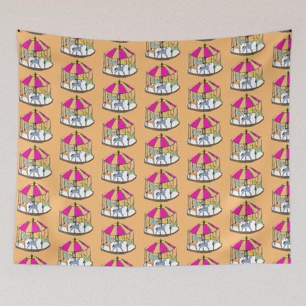 Item preview, Whimsical Carousel Folk Art Style designed and sold by Karen Del Pellegrino.