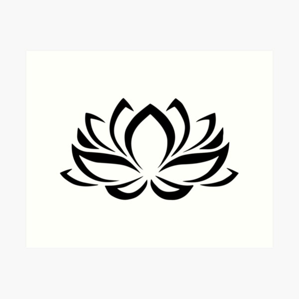 Item preview, Gentle "Pocket" Lotus Flower In Black designed and sold by RosieSunflower.