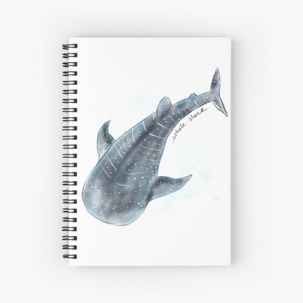 Whale Shark Watercolor Spiral Notebook