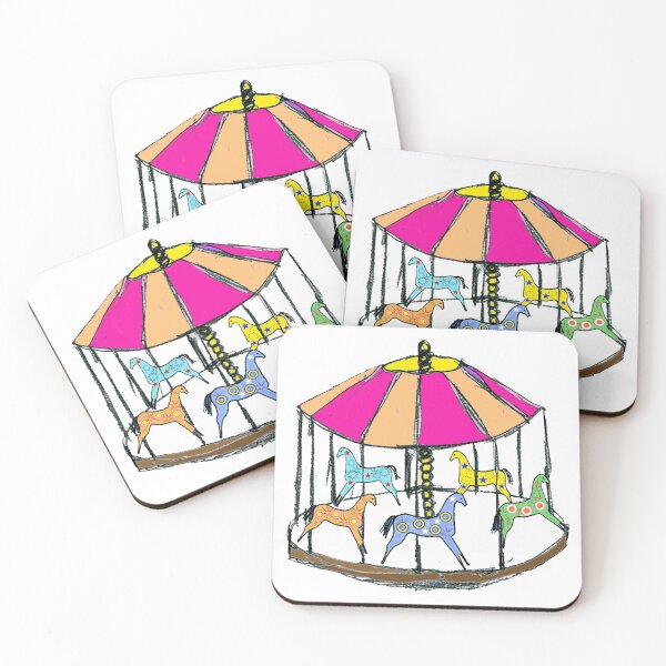 Item preview, Whimsical Carousel Folk Art Style designed and sold by Karen Del Pellegrino.
