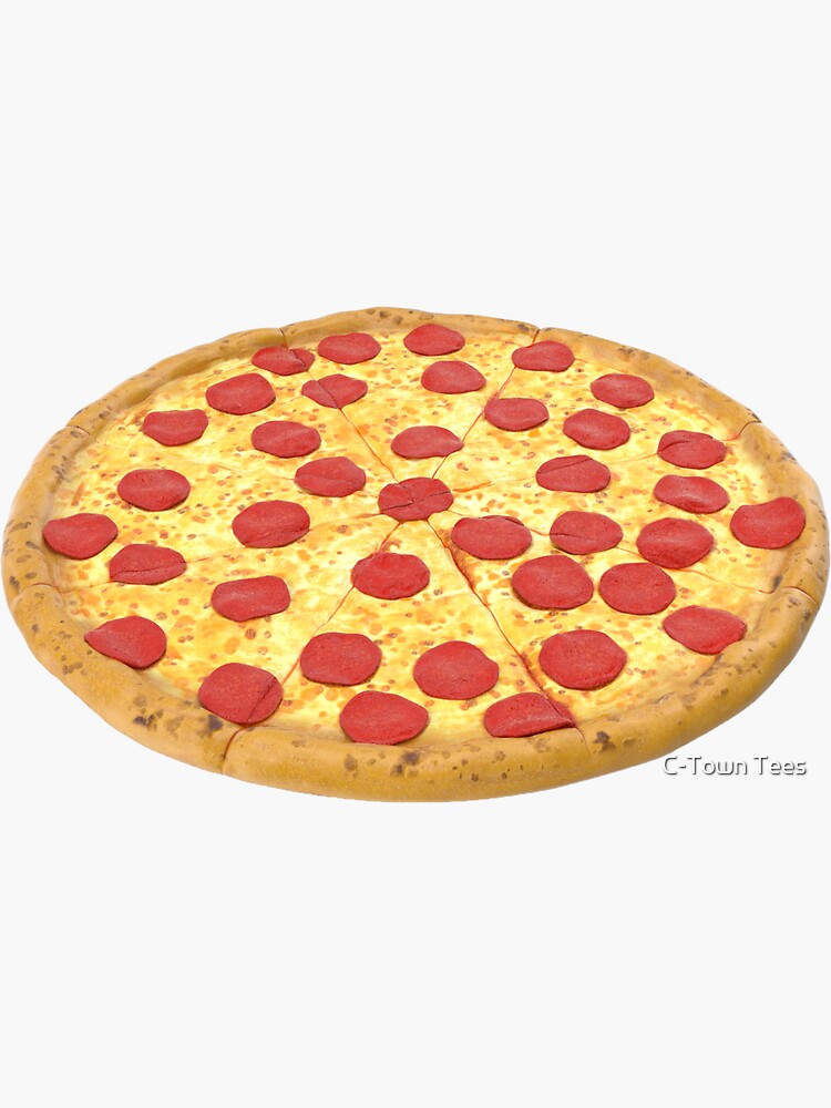 "Whole XXL Pepperoni Pizza!" Sticker for Sale by Klay70 Redbubble