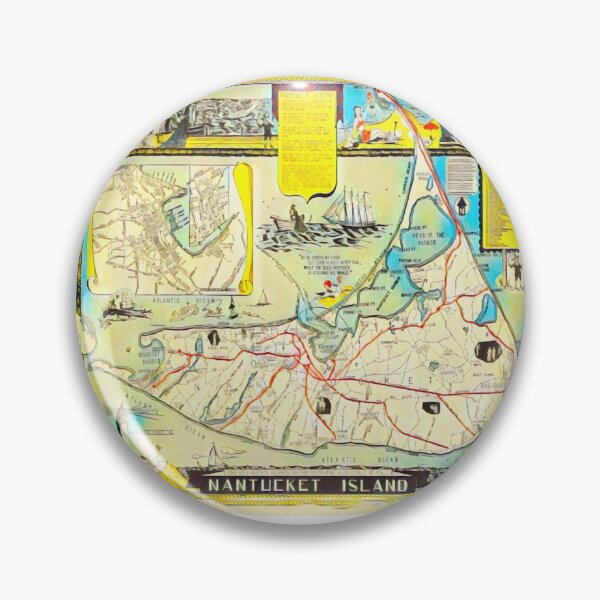 Item preview, Vintage Map Of Nantucket Island designed and sold by Mizjean.