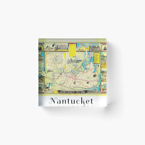 Item preview, Vintage Map Of Nantucket Island designed and sold by Mizjean.