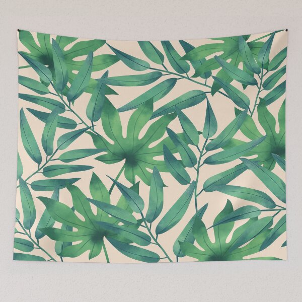 Item preview, Tropical leaves in pink designed and sold by therighttee1.