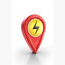 Thunder Bolt Power 3d Locator Pin Map Icon Iphone Case Cover By Sizsus Redbubble